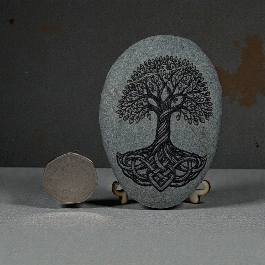 Engraved Tree of life Pebble – Custom Message