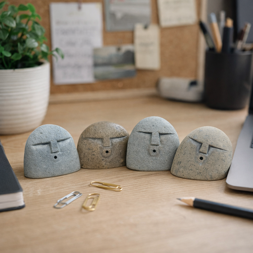 Hand-Carved Stone Oof Figurines – Quirky Pebble Characters, Desk Buddies, Unique Gifts