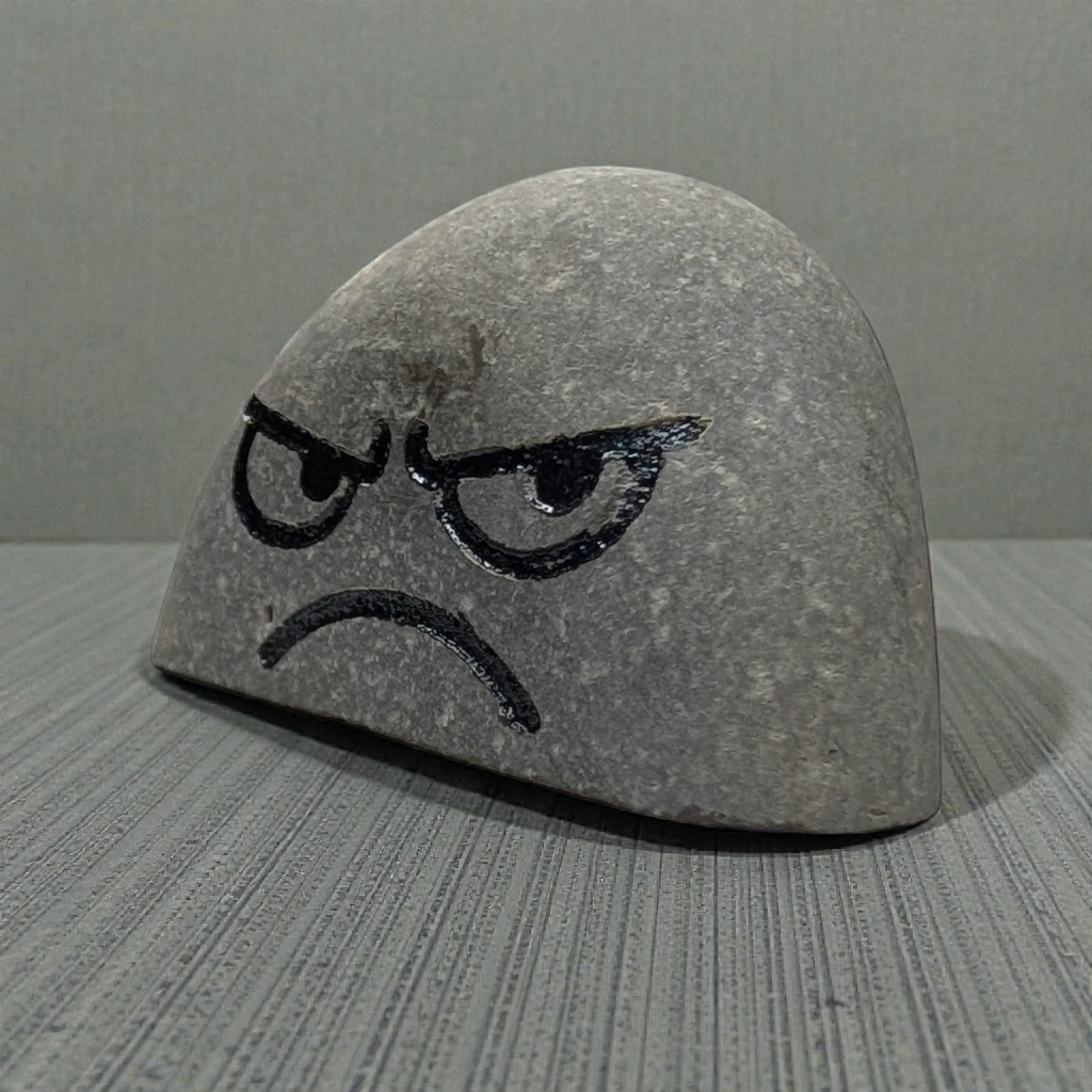 Mood Stones – Hand-made Expression Pebbles, Flower pot pebble, Desk friends