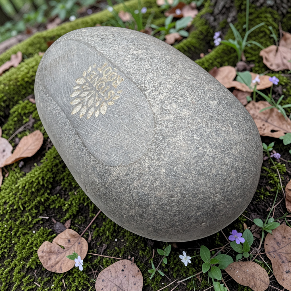 Hand Carved Celtic Knot Stone: Wiccan Altar Decor, Pagan Gift