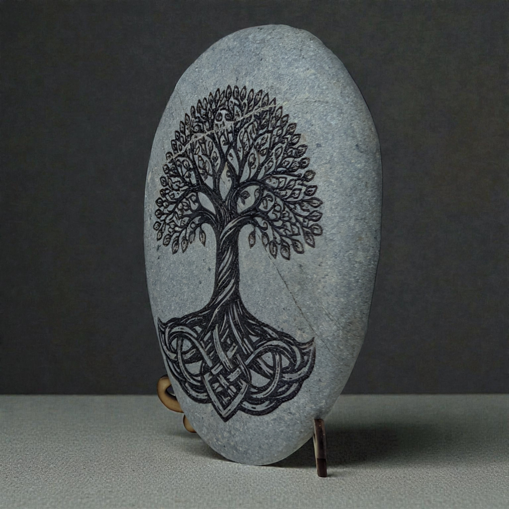 Engraved Tree of life Pebble – Custom Message