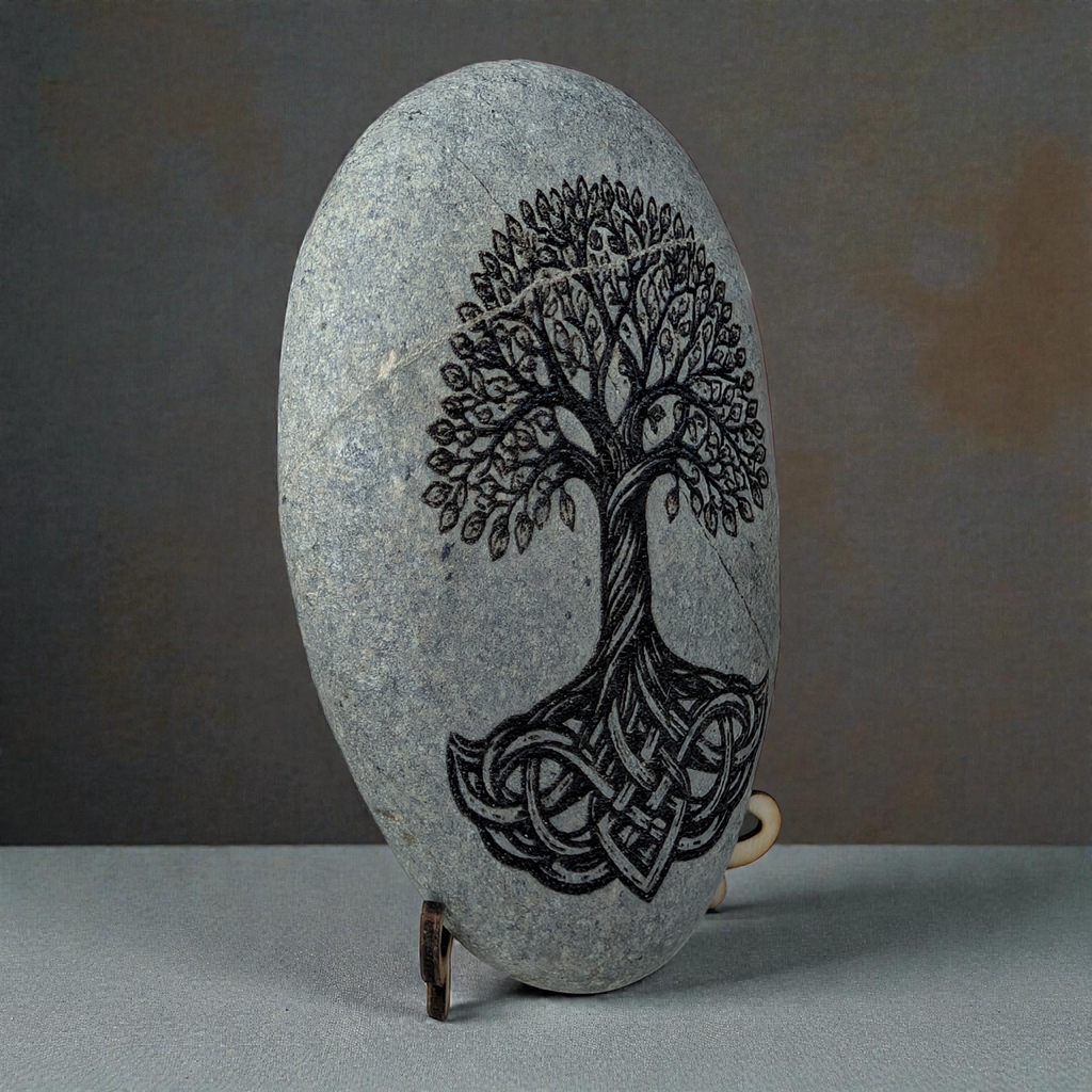 Engraved Tree of life Pebble – Custom Message