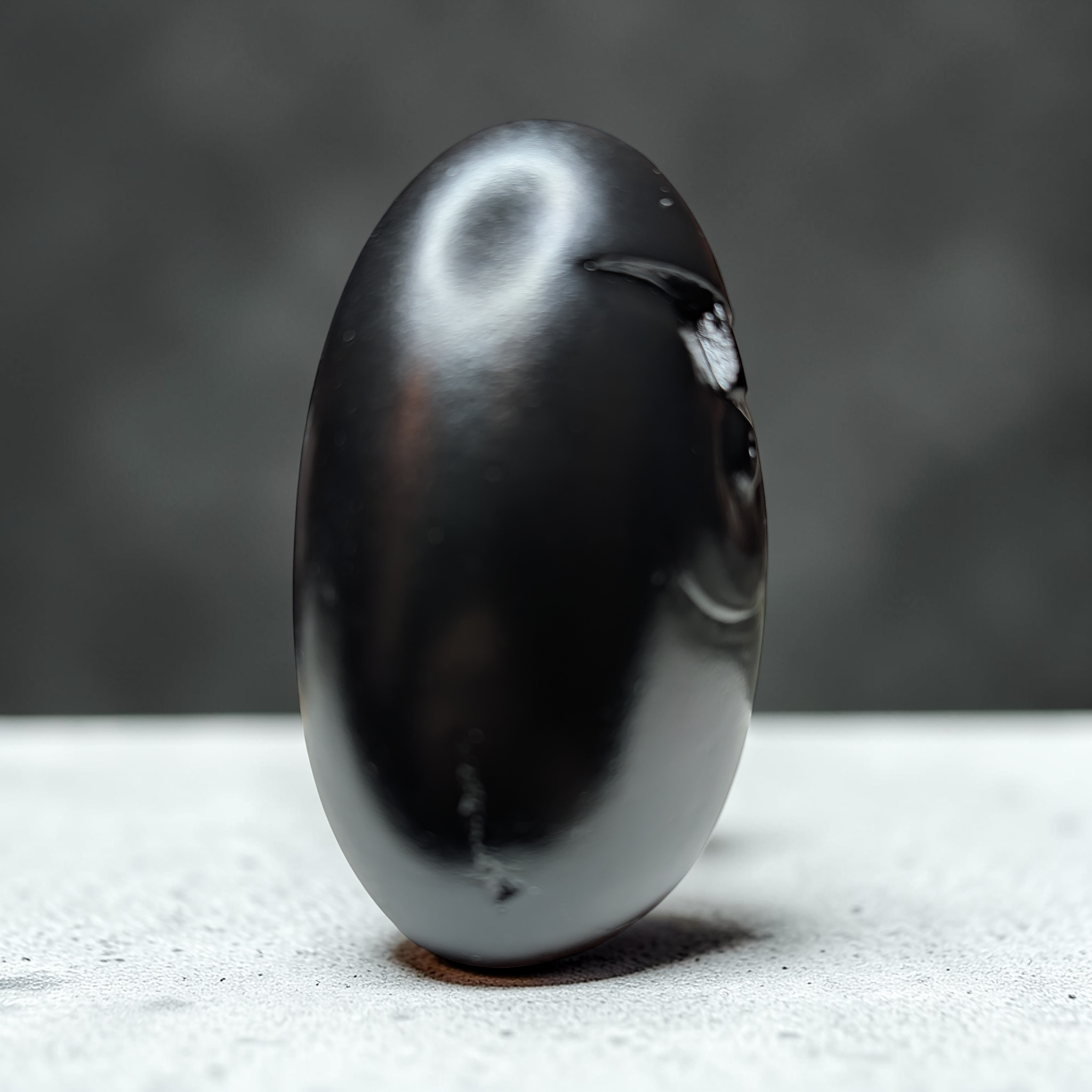 Funny Stone Face Sculpture – Hand Carved Black Pebble Art – Unique Desk Companion – Modern Minimalist Stone Ornament