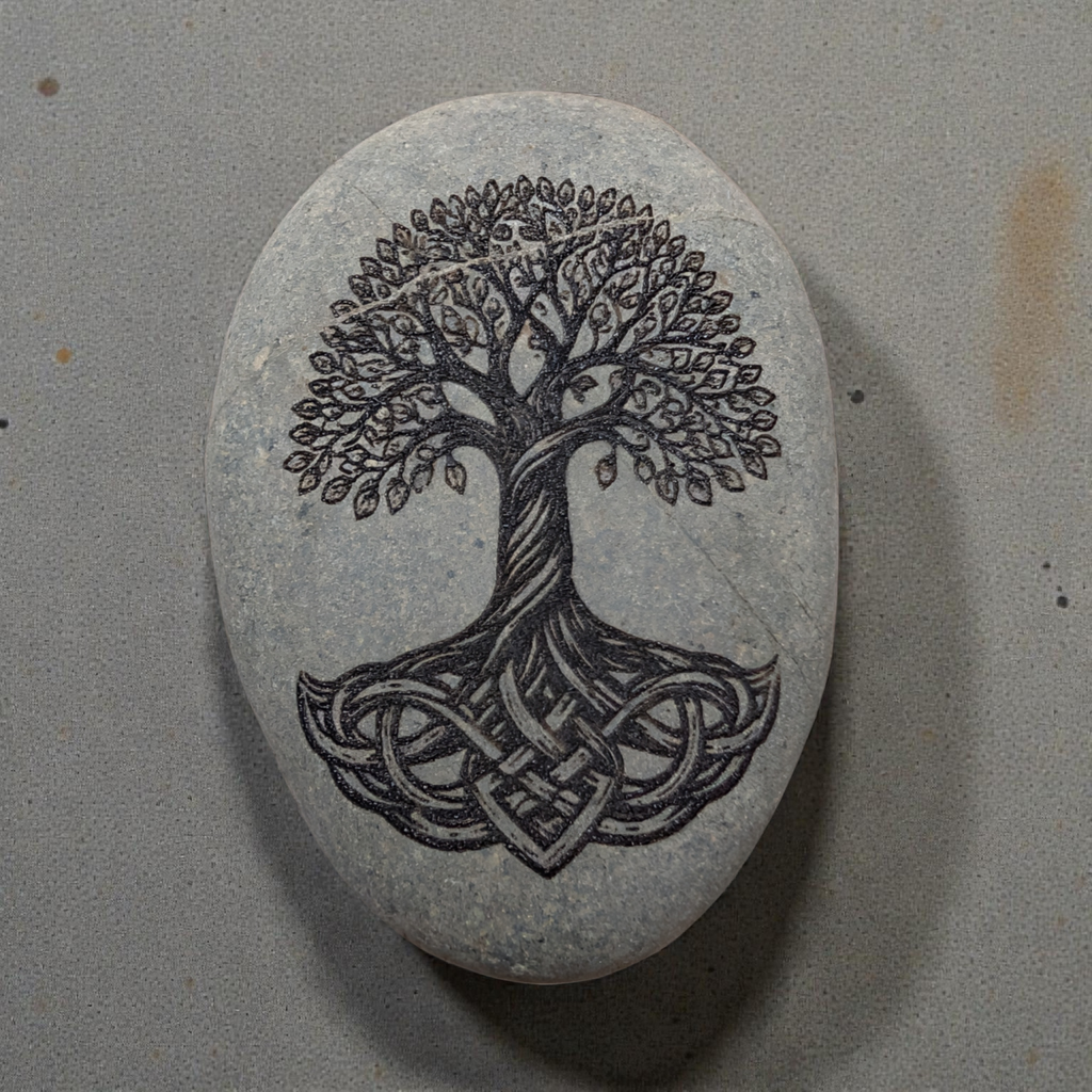 Engraved Tree of life Pebble – Custom Message