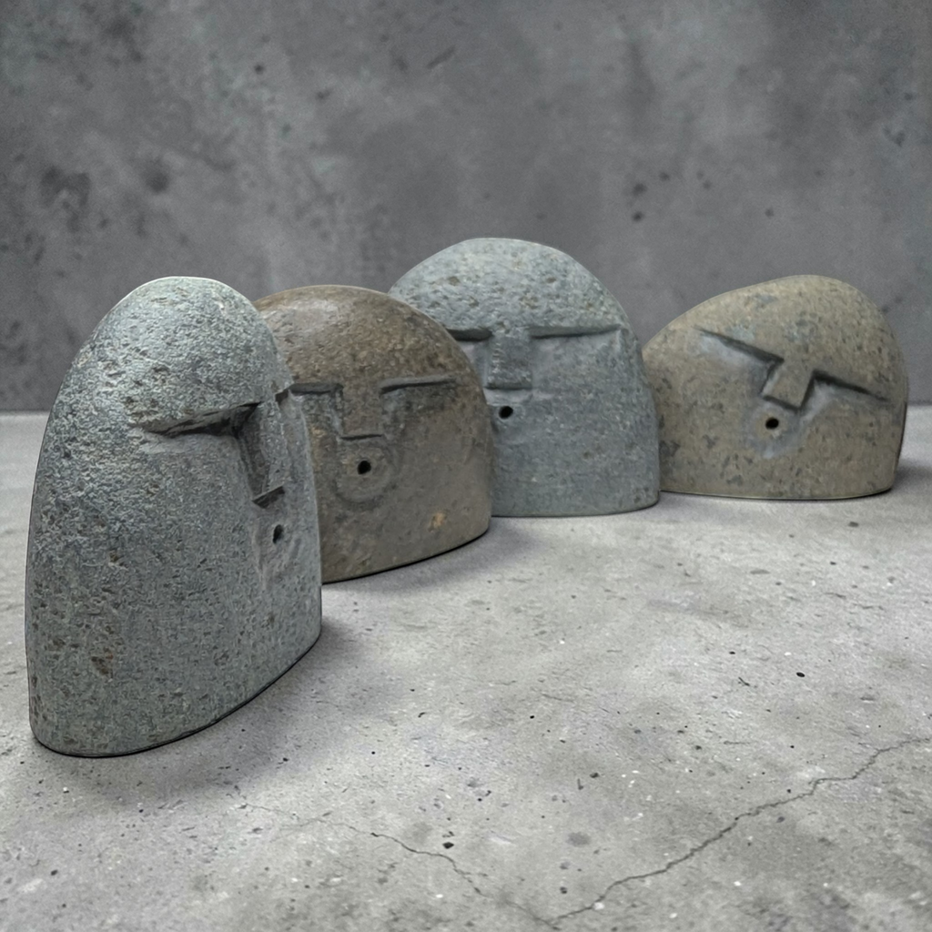 Hand-Carved Stone Oof Figurines – Quirky Pebble Characters, Desk Buddies, Unique Gifts